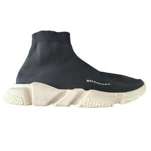 Balenciaga Speed Trainers EU 47 Mid Black sock White rubber Sneaker